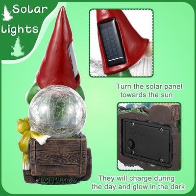 Lámpara Solar de Jardín con Esfera de Cristal - Iluminación Decorativa Exterior - Image 10