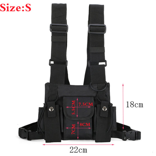 Riñonera Streetwear Chest Rig para Mujer Negro - Image 2