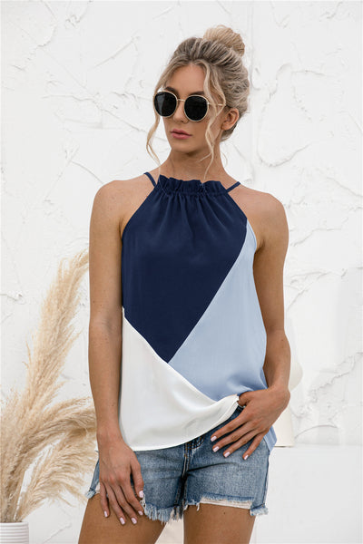 Chaleco Halter Contraste de Colores - Tendencia Hot Sale - Image 5