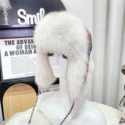 Gorro Ushanka con Orejas de Pelaje de Zorro Estilo Coreano - Image 4