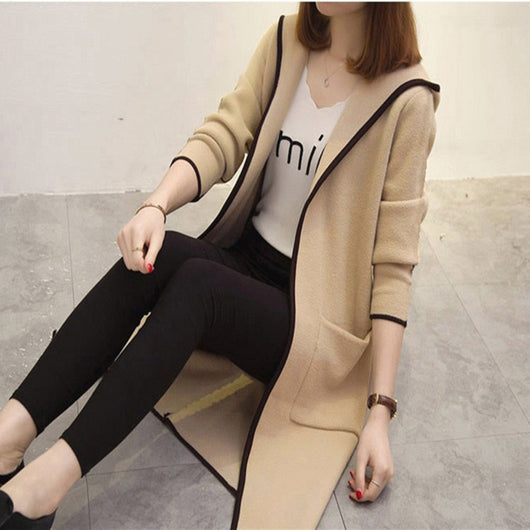 Abrigo Cardigan Trench de Largo Medio para Mujer - Image 3