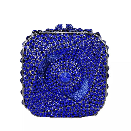 Bolso de Noche Cuadrado Brillante con Cristales de Diamante para Mujer - Image 14