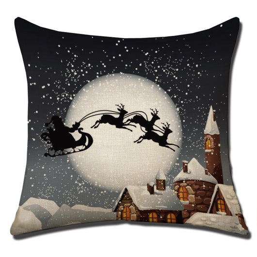 Funda de Cojín Navideño de Algodón y Lino - Image 6