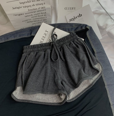 Pantalones cortos deportivos de pierna ancha para yoga y casa - Image 12