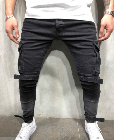 Pantalones Vaqueros Slim Fit con Bolsillos Grandes para Hombre - Image 3