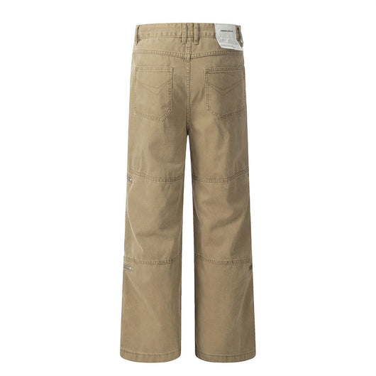 Pantalones Cargo Hombre Bolsillos Amplios Corte Recto con Cierre - Image 14
