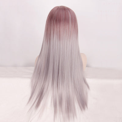 Peluca Larga Degradada con Coloración Ombré - Cabello Liso Natural - Image 3