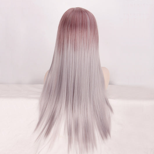 Peluca Larga Degradada con Coloración Ombré - Cabello Liso Natural - Image 3