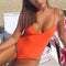 Bikini Enterizo de Color Sólido - Traje de Baño Sexy Multicolor para Mujer