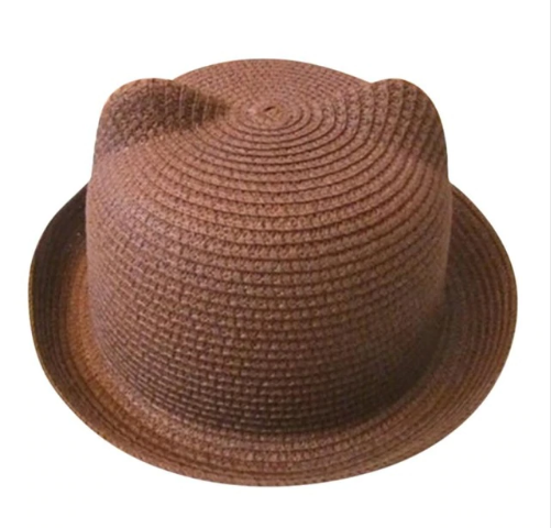 Sombrero de Paja Estilo Coreano con Orejas de Gato - Protección Solar Verano - Image 4