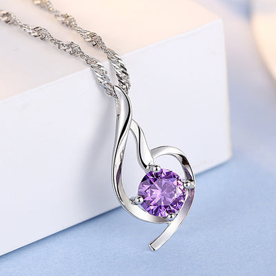 Collar de Plata 925 con Colgante Diamante - Joyería Coreana para Mujer - Image 10
