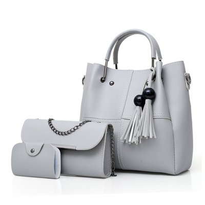 Bolso Bandolera Multifuncional para Mamá con Tres Compartimentos y Detalles en Borlas - Image 4