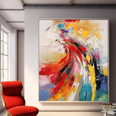 Cuadro Abstracto Moderno Pintado a Mano - Arte en Lienzo para Sala de Estar - Image 3