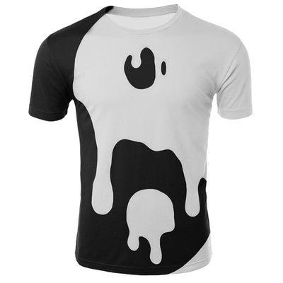 Playera de Hombre de Manga Corta con Impresión Digital 3D