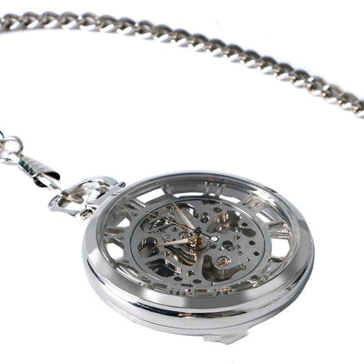 Reloj de Bolsillo Mecánico con Diseño Hueco Estilo Romano - Image 3