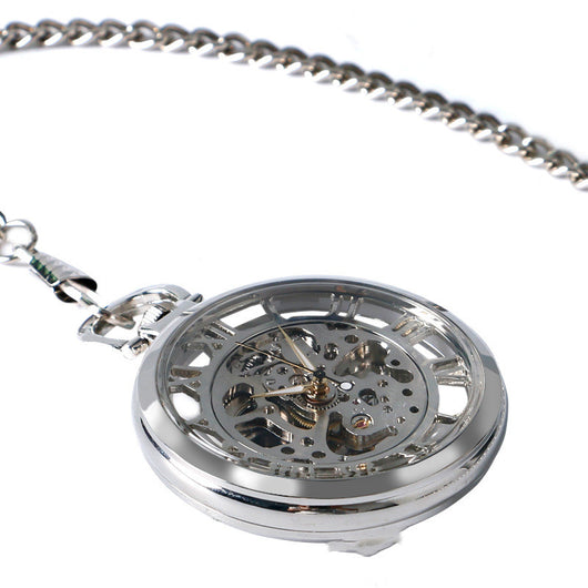 Reloj de Bolsillo Mecánico con Diseño Hueco Estilo Romano - Image 3