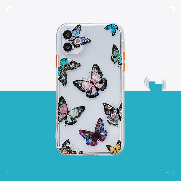 Funda para celular con diseño de mariposas coloridas