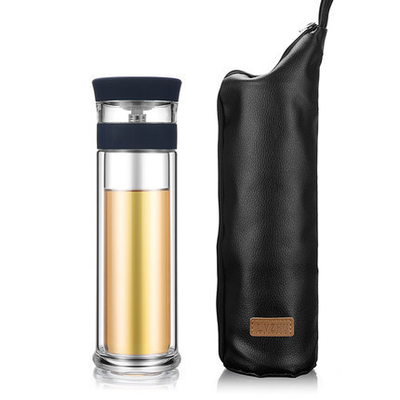 Botella Térmica de Vidrio Borosilicato 400ml con Infusor para Té y Agua - Image 7