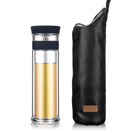Botella Térmica de Vidrio Borosilicato 400ml con Infusor para Té y Agua - Image 7