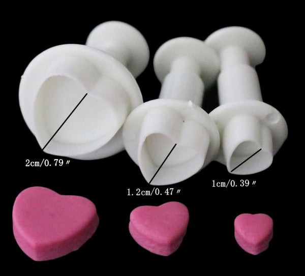 Molde de 3 Piezas para Fondant y Pasta de Goma para Cupcakes