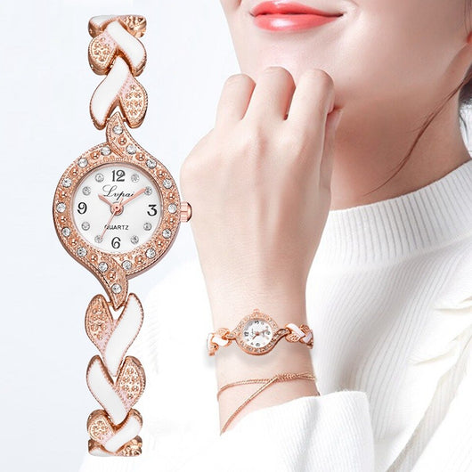 Reloj de Pulsera de Aleación con Diamantes para Dama