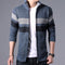 Cardigan Grueso de Punto con Cuello Alto para Hombre