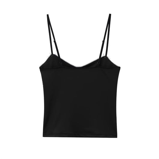Chaleco Tejido Slim Fit Color Café con Tirantes Finos - Image 2