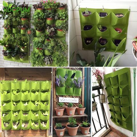 Bolsa de Cultivo Vertical para Pared - Jardín Colgante Multibolsillo para Huerto Urbano