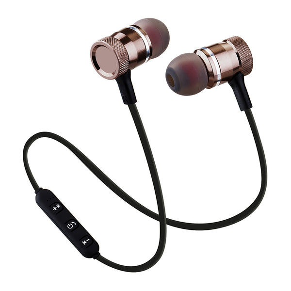 Auriculares Bluetooth deportivos magnéticos con micrófono y control de línea