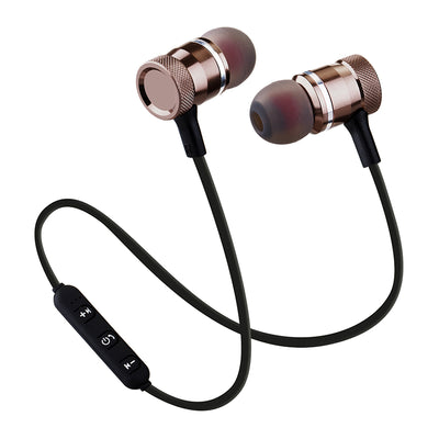 Auriculares Bluetooth deportivos magnéticos con micrófono y control de línea