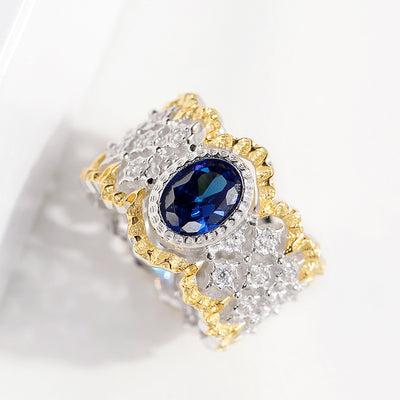 Anillo de Circón Hueco Elegante