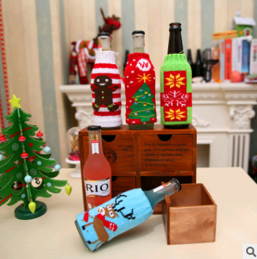 Juego de Botellas Decorativas Navideñas para Vino y Champagne - Image 14