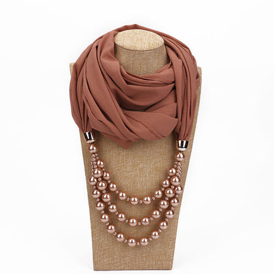 Collar de Perlas con Pañuelo Elegante - Image 8
