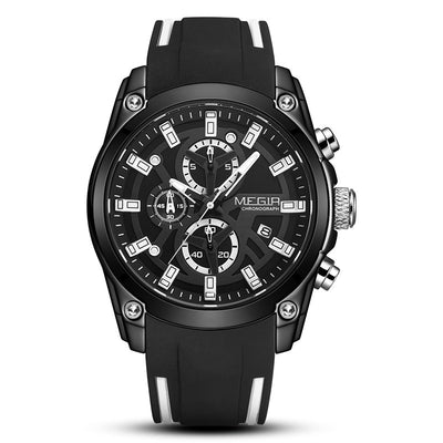 Reloj Deportivo Cronógrafo Multifuncional de Silicona para Hombre