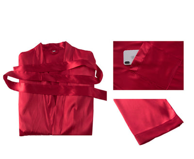 Cardigan Tipo Seda para Casa - Bata Larga de Descanso para Hombre - Image 5