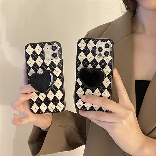 Funda Protectora de Silicona con Diseño Ajedrez y Corazón - Image 13