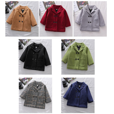 Abrigo Cuadrille Sólido para Niño Otoño Invierno - Image 12