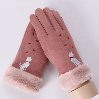 Guantes Térmicos de Cachemira para Mujer con Oso Adorable y Pantalla Táctil - Image 24