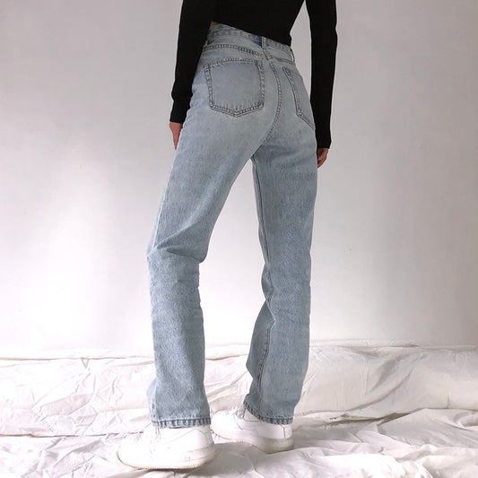 Pantalones Vaqueros Retro Talle Alto Corte Recto - Image 2