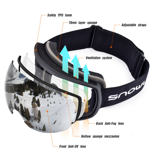 Gafas de Esquí Antivaho Doble Capa para Hombre y Mujer - Compatible con Lentes Correctivos - Image 2