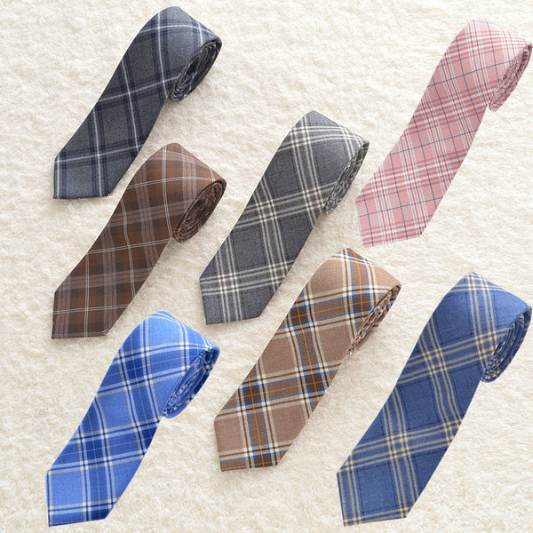 Corbata a Cuadros para Uniforme Escolar y Profesional