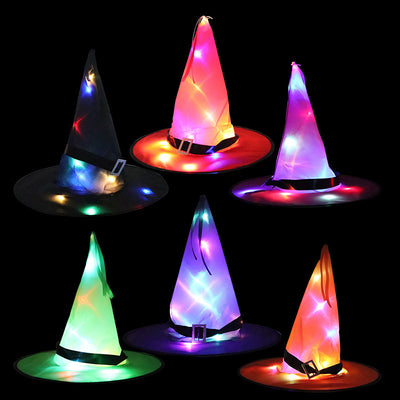 Sombrero de Bruja con Luces LED y Orejas de Elfo - Decoración Halloween para Niños - Image 2