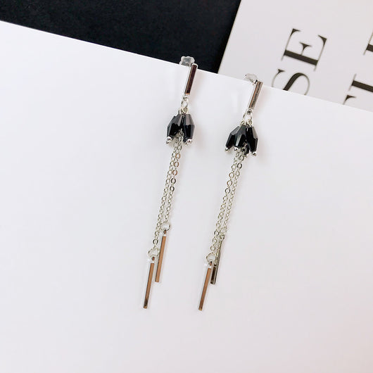 Aretes Coreanos Asimétricos con Flor de Perla y Moño - Image 28