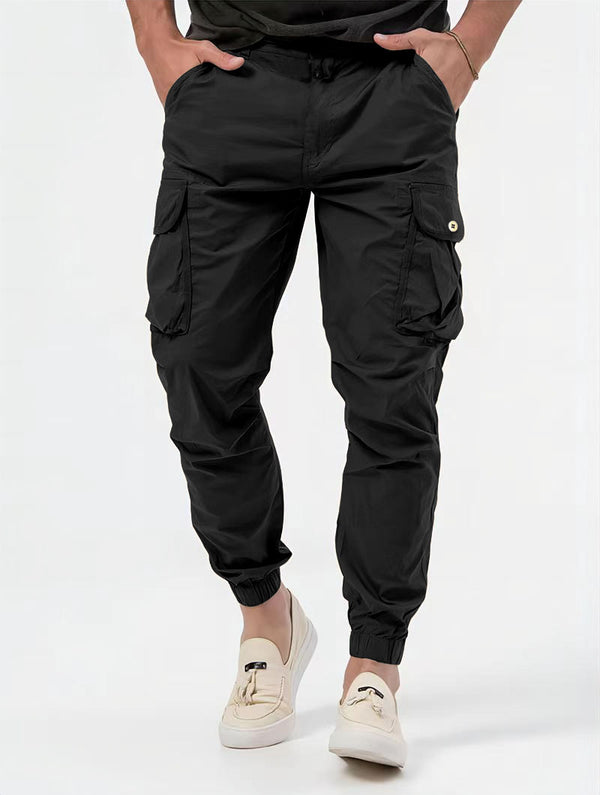 Pantalones Cargo Hombre con Bolsillos Tridimensionales Diseño Liso - Image 24