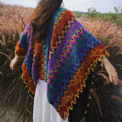 Pashmina Étnica para Viajes - Chal Artesanal Estampado Fotográfico