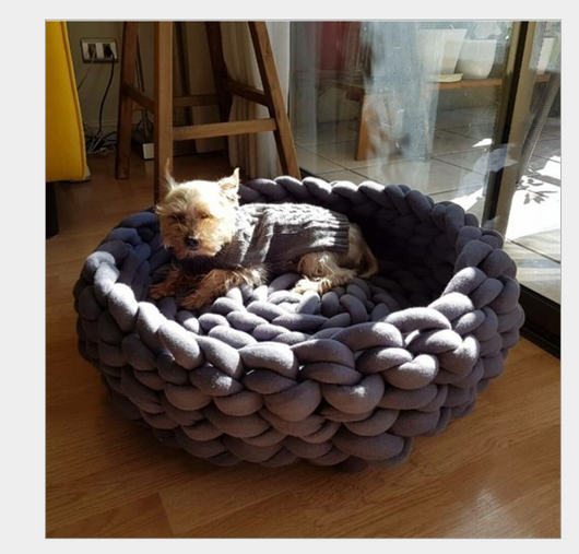 Cama Tejida para Gatos y Perros Lavable a Máquina - Algodón Premium - Image 6