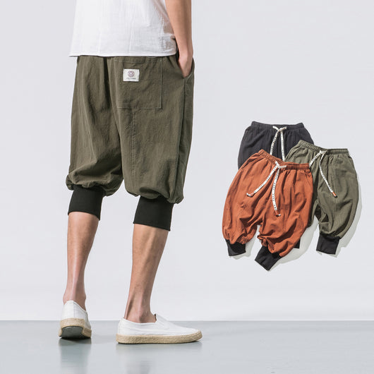 Pantalones Cropped Sueltos Casuales Luokou - Image 4