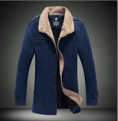 Chaqueta de Lana de Cordero para Hombre con Cuello Alzado - Image 8