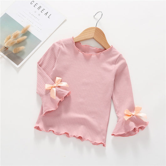 Blusa de Manga Larga con Encaje y Moño - Image 4