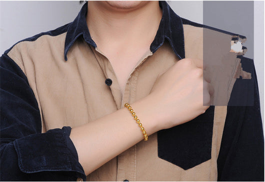 Pulsera de Cuentas para Hombre con Baño de Oro 24k - Image 5